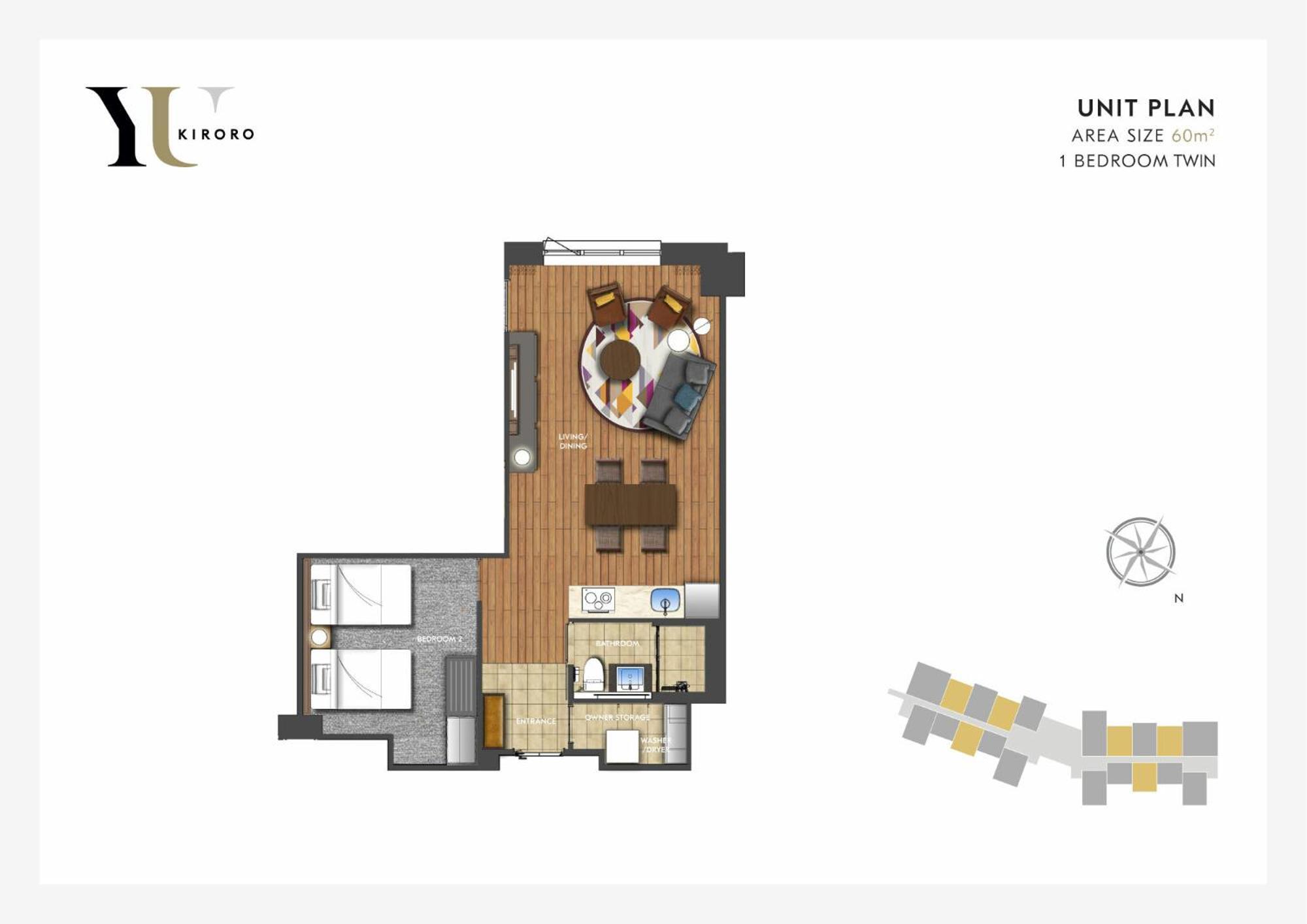 Yu Kiroro, Ski-In Ski-Out Luxury Residences 아카이가와 객실 사진